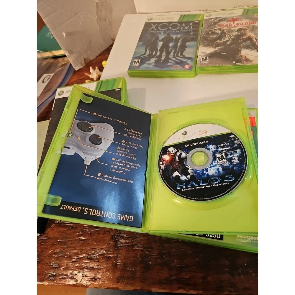 Lot Of 6 Xbox360 Games Borderlands Halo 3 Xcom Dead Island Dance Revolution 2
